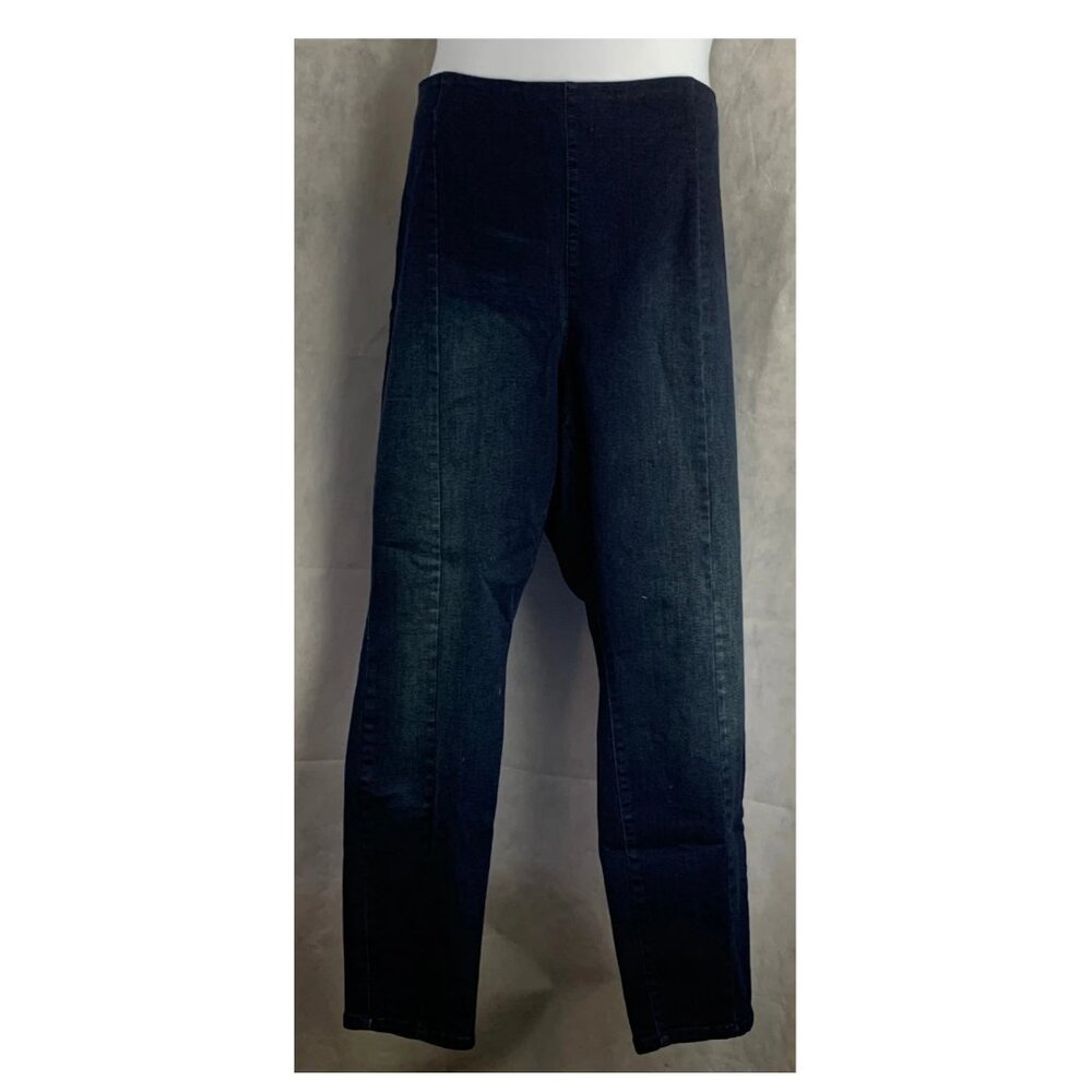 INC Women's Plus Size Seamed Jean Leggings Jeggings, Indigo Dark Blue, 24W